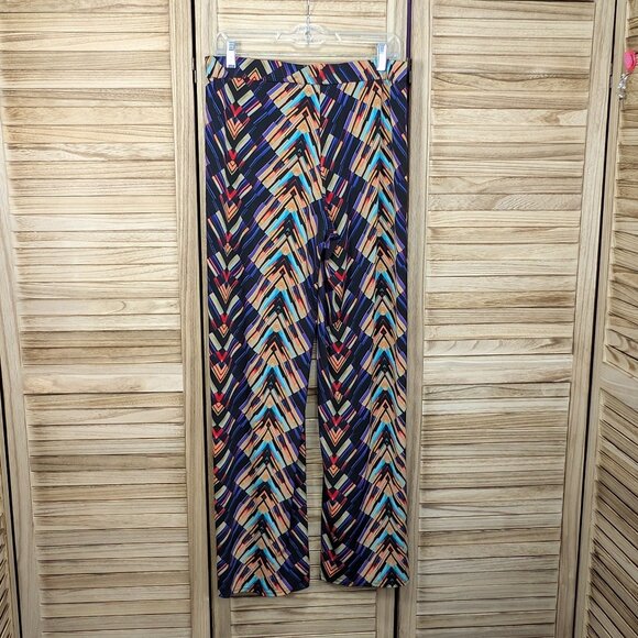 Peck And Peck Colorful Geometric Pattern Pants Size Med - Picture 5 of 7